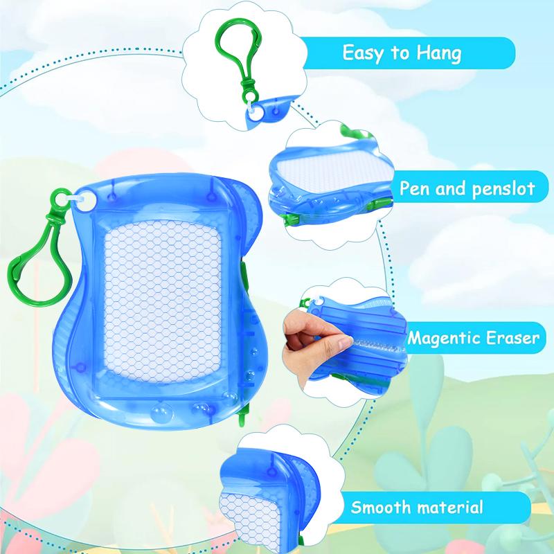 6 шт. магнитная доска для рисования мини-стираемый блокнот для записей брелок для детей день рождения сувениры для гостей мальчик девочка рождественские подарки