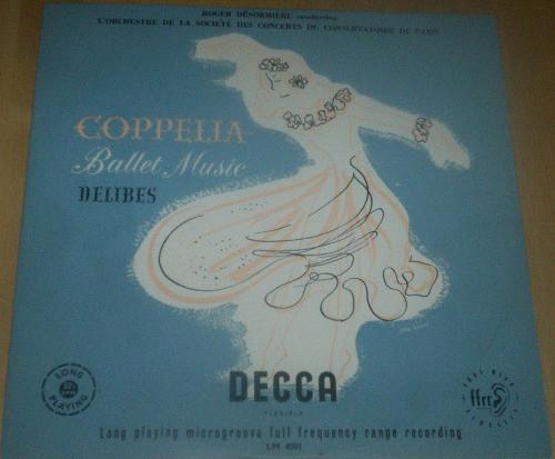 10inch Record LÉO DELIBES / ORCHESTRE DE LA SOCIÉ - Ballet Music From "Coppelia" LM4501 Decca UK Classical Used