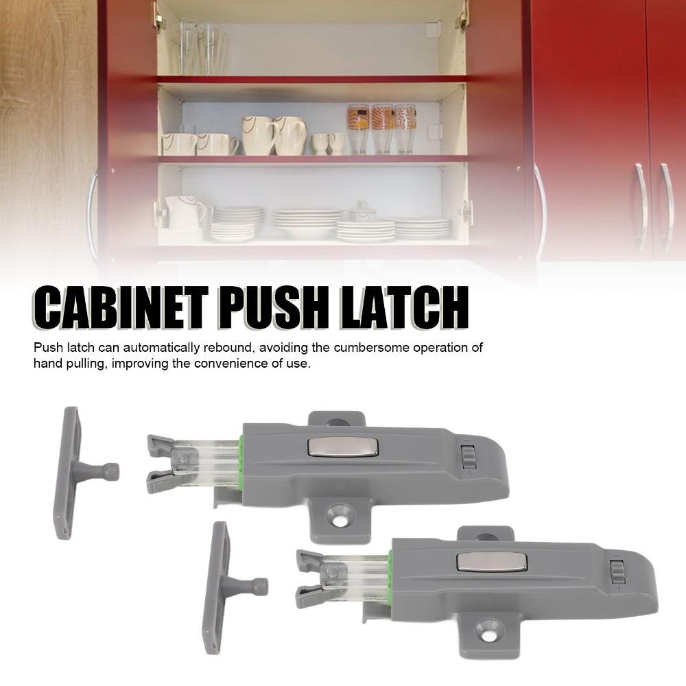 2Pcs ABS Touch Catch Closure Collision Resistant Self Locking Device Wardrobe Door