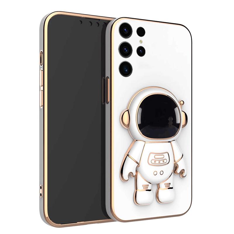 For Galaxy S26 Ultra Plus Case Shining Astronaut Spaceman Bracket Holder Design soft plating For Samsung Galaxy S26 + Ultra Back cover