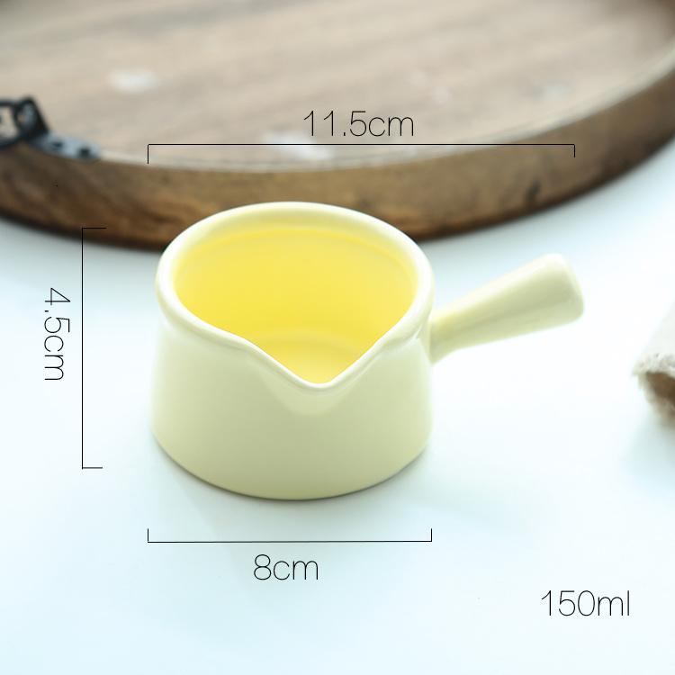 Кувшин для молока в корейском стиле с длинной ручкой, керамический горшок, кафе, бариста, инструменты для приготовления эспрессо, аксессуары, кофейная посуда, кастрюля для соуса, кувшин