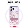 Applicable to Apple 17pro mobile phone case, advanced sense 16 replaceable back plate 15promax magnetic mobile phone case, light purple bird.