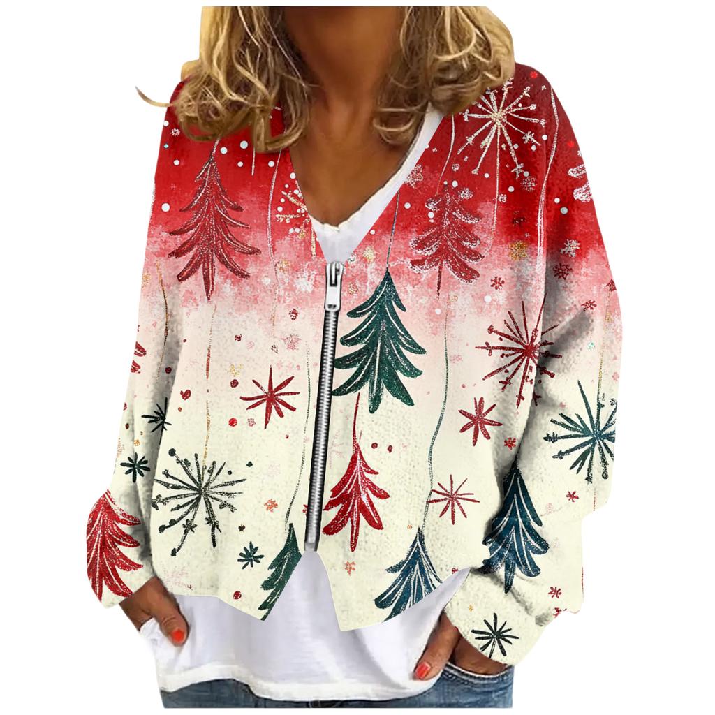 Womens Zip Up Sweaters Sweatshirts Long Sleeve Oversized Jackets Soft Casual Loose Tunic Tops