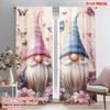 2 шт., 2D печать на плоскости Популярные шторные панели Садовый гном Блаженство Универсальная полиэстеровая ткань (без удилища) Все сезоны для