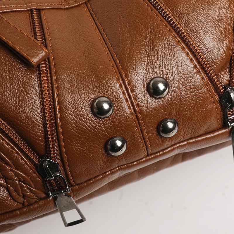 Женская сумка из мягкой кожи, многослойная, через плечо, сумка через плечо, сумка для матери