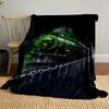 Ghostly Green Skull Train print blanket soft and cozy perfect for the living room bed sofa or a nap,gift