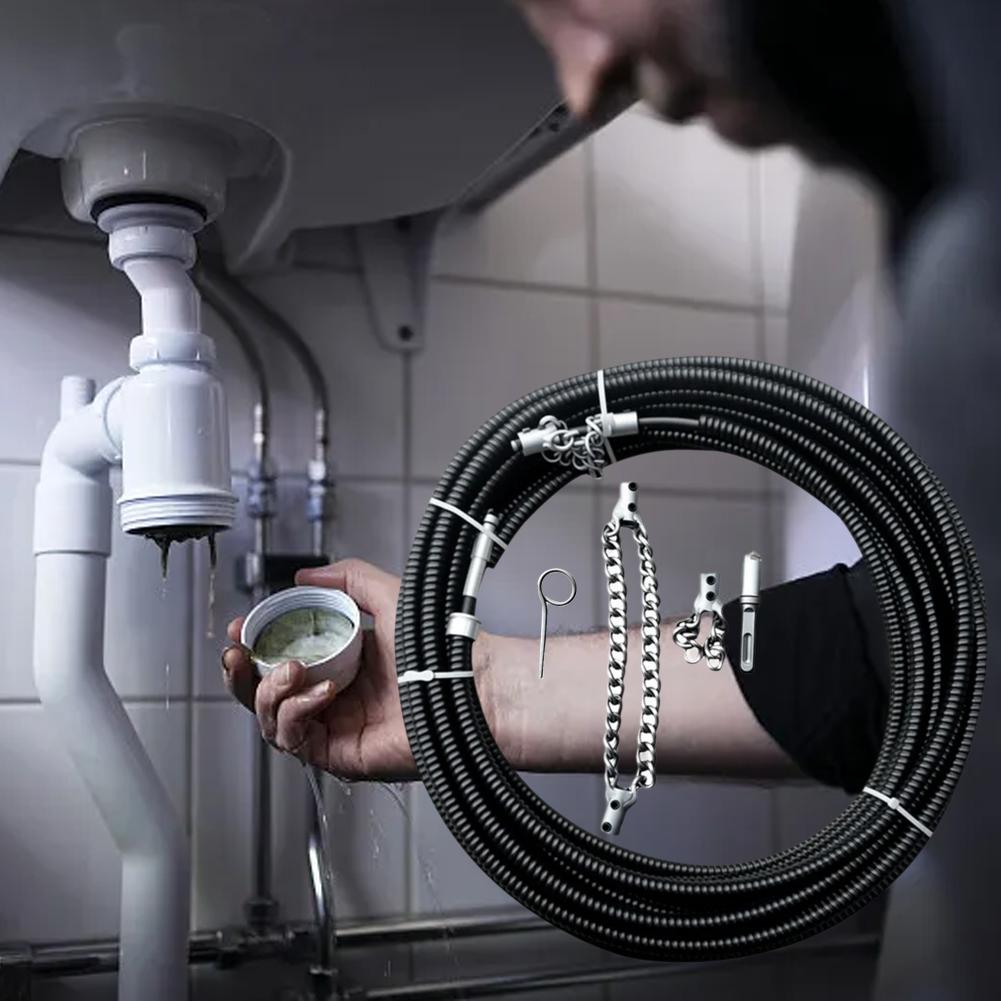 Электрическая дрель Машина для прочистки канализации 1-5 метров с удлинителем Инструмент для прочистки трубопроводов пружиной