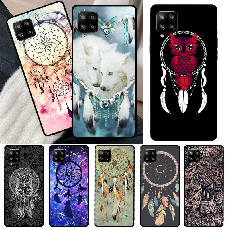 Чехол для телефона Dream Catcher Feather Wolf для Samsung Galaxy A54 A34 A14 A13 A53 A33 A73 A51 A71 A12 A22 A32 A52 A72 A52S