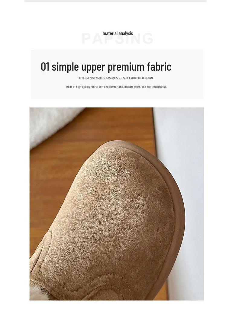 Warm Cotton Camel Snow Boots for Babies and Girls - Winter 2025 Edition with Extra Velvet Lining