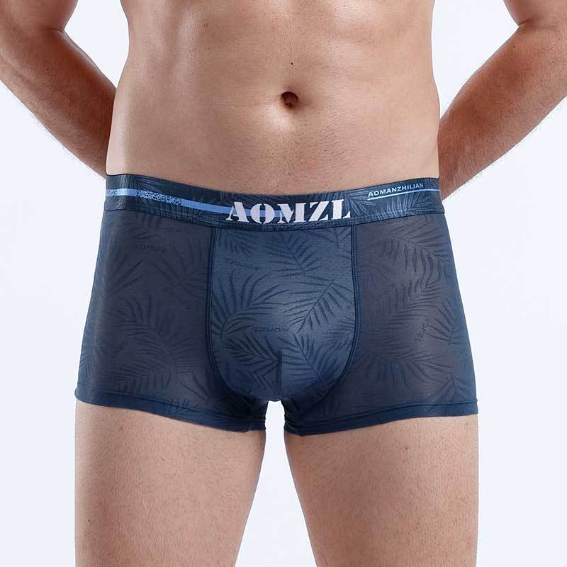 Новые мужские сексуальные трусы-боксеры из ледяного шелка в сетку, дышащие шорты-боксеры, модное нижнее белье