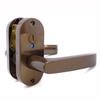 Kawaguchigiken J-Lever, Indicator Lock, Oval Seat, Residential Indoor Lever Handle, 50mm Backset, JL-24-4K-Br, Brown