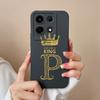 Чехол для Itel A05s A04 Infinix Note 30 VIP Hot 30 Play Zero Ultra, чехол для телефона, защитная пленка с буквами и короной, матовый мягкий силиконовый противоударный бампер