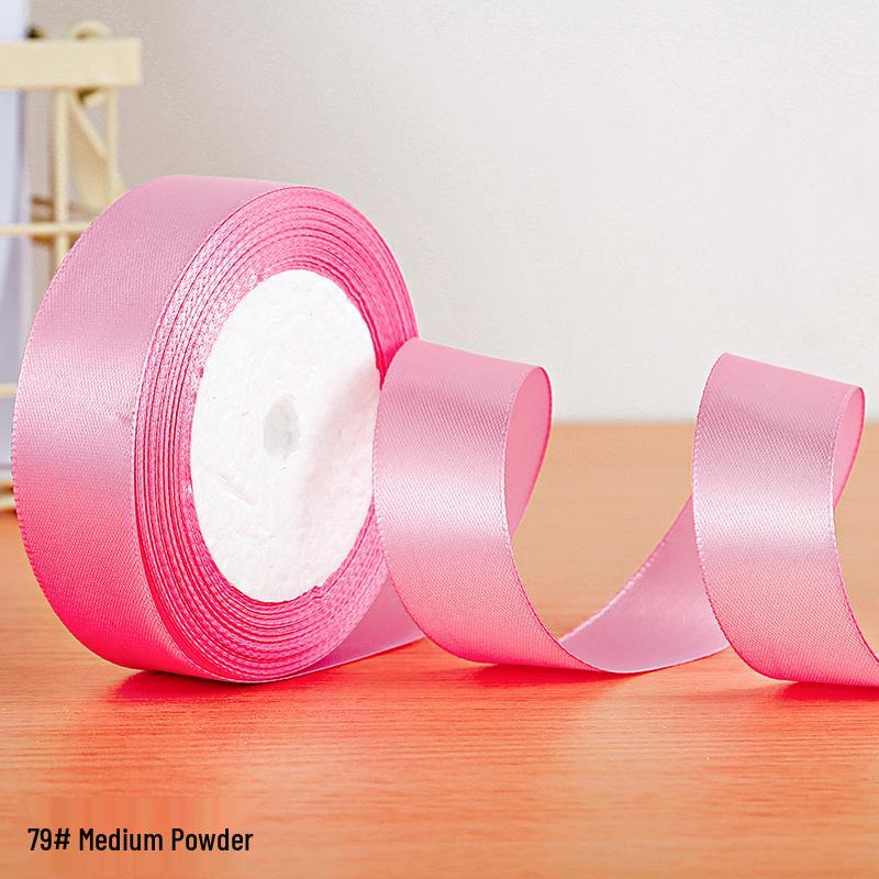 Полиэстеровая атласная лента 2,5 см для подарочной коробки и аксессуаров для волос