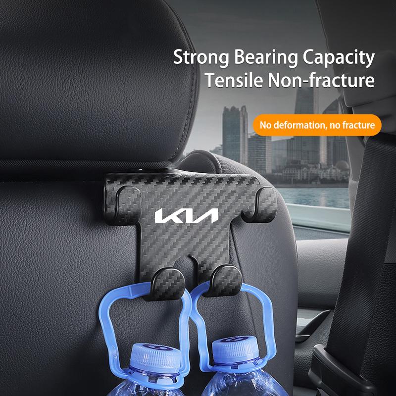 Car Interior Seat Back Hooks Double Hook Storage Accessories For KIA K9 Sportage Niro K5 Carnival EV6 EV9 EV3 K8 Stinger Forte