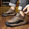 Модная итальянская мужская обувь 2024Новая классическая модная обувь из натуральной кожи Уличная удобная противоскользящая плоская дизайнерская обувь Ботинки на шнуровке Спортивная повседневная обувь