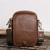 Men's Retro Genuine Leather Shoulder Bag Cowhide Waist Bag Youth Man Lightweight Small Messenger Multifunctional