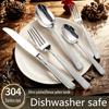 New Luxury Cutlery 18/10 Stainless Steel 304 Classical Flatware Dinnerware Set Silver Drop Shipping