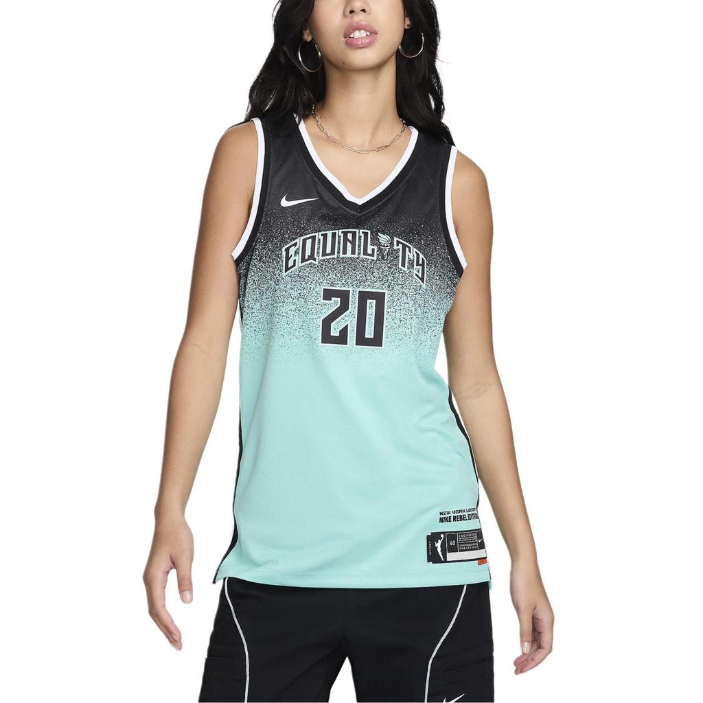 Nike Женский спортивный костюм WNBA Rebel Editon New York Liberty Sabrina Ionescu 2023 Dri-Fit Victory, цвет мятный/черный, уличная одежда FD0806-305