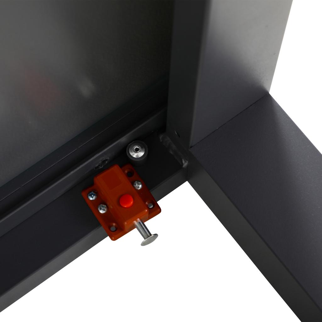 Garden Furniture Set in Aluminium and Textilene Extendable Table 8/12 People 12 Stackable Chairs Grey