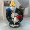 Gnome Resin Statue, Garden Tire, Dwarf , Outdoor Garden Decoration, Santa Claus