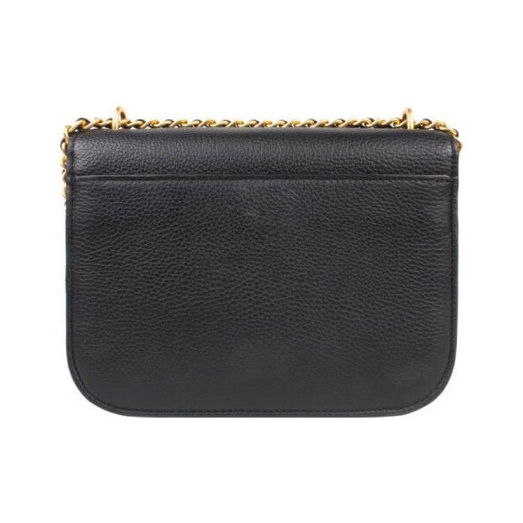 Tory Burch Britten Minimalist Fashion Hollow Double T Logo Flap Adjustable Metal Chain Leather Crossbody Shoulder Bag Women bags Black 140987-001