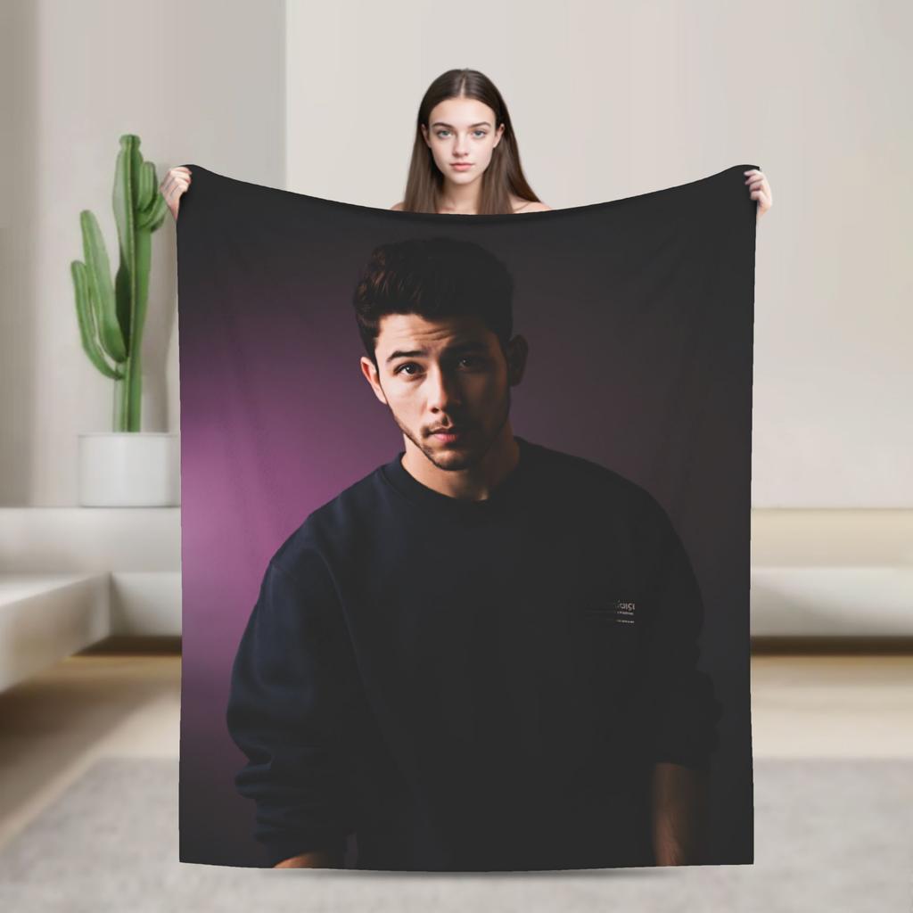 Joe Jonas  Plush Blanket Boy Girl J-Jonas Brothers  Flannel Throw Blanket For Couch Chair Sofa Bed Soft Warm Quality Bedspread