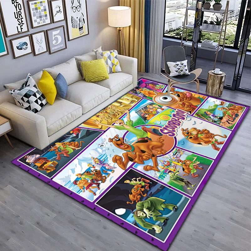 Halloween cartoon comedy adventure movie Scooby-Doo carpet is suitable for living room and bedroom doormats office balcony decorative carpet V4