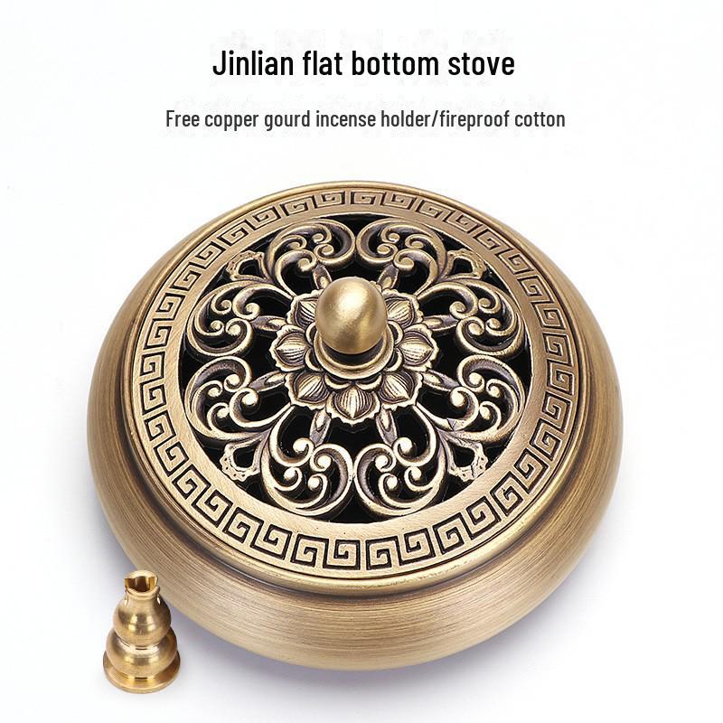 Латунная курильница с плоским дном Jinlian для домашнего и внутреннего использования