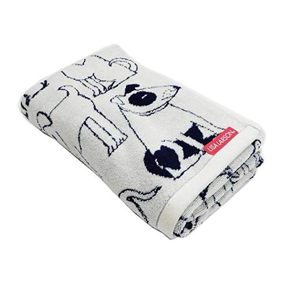 Marushin Lisa Larson Bath Towel Sketch Dog 100% Cotton LISA LARSON Present Gift Birthday Mother's Day Goods 6805007700