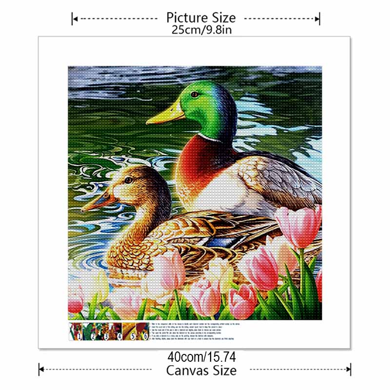 New Arrival 5D DIY Full Circle Diamond Painting "Duck" Embroidery Cross Stitch Home Decor Gift