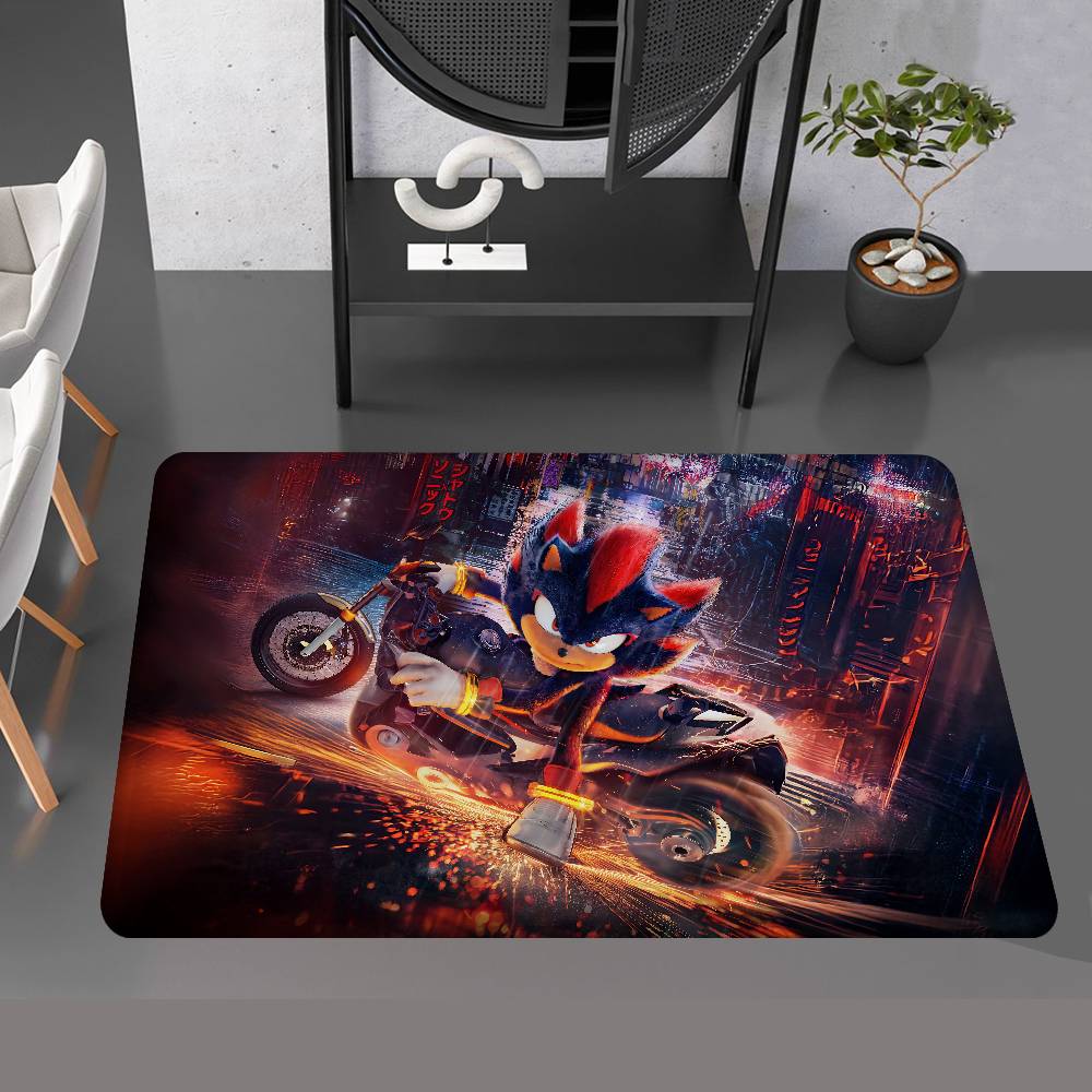 Game S-Sonic Movie Floor Mat Rectangle Anti-slip Home Soft Badmat Front Door Indoor Outdoor Mat Welcome Doormat
