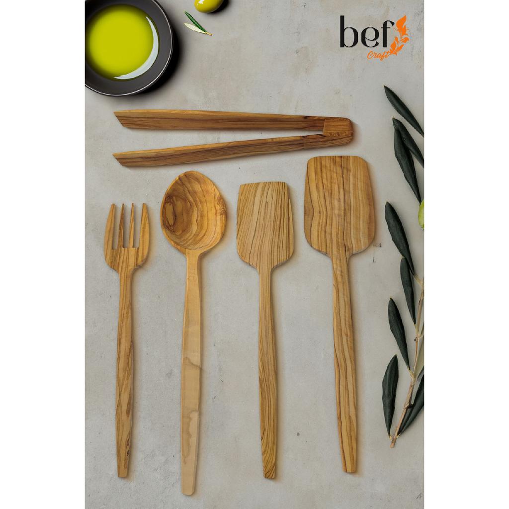 Wooden Spoon Tablespoon Wooden Serving Set Set Olive Wood Kitchen Utensils Dinnerware