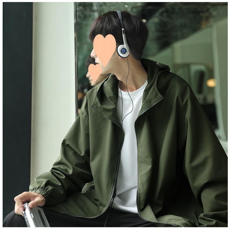 Новая куртка с капюшоном мужская ветрозащитная и водонепроницаемая куртка пара свободная трендовая тонкая куртка-кардиган