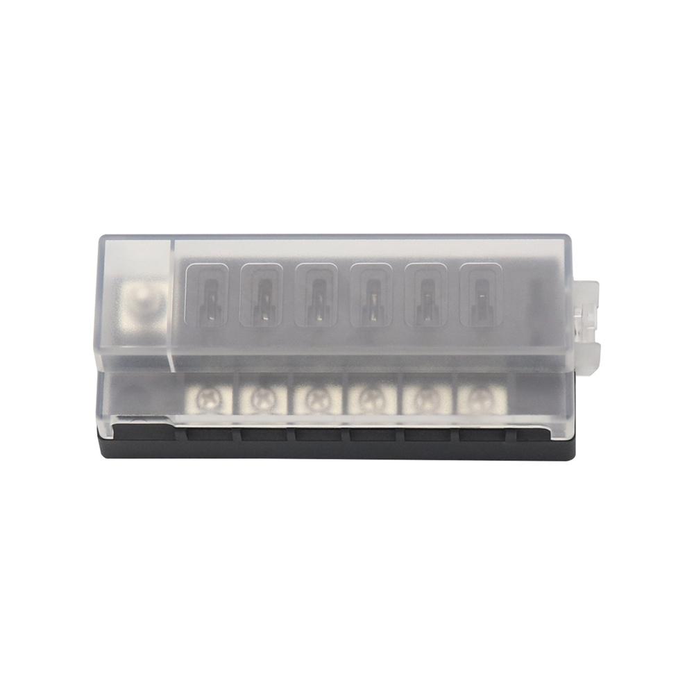 6-Way Compact Fuse Box with Single Input and 6 Outputs 32V DC For ATO ATC fuses