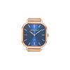 Mathey-Tissot Женские кварцевые часы Monsoon Square Rose Gold Tone из нержавеющей стали с синим циферблатом D7917PBU