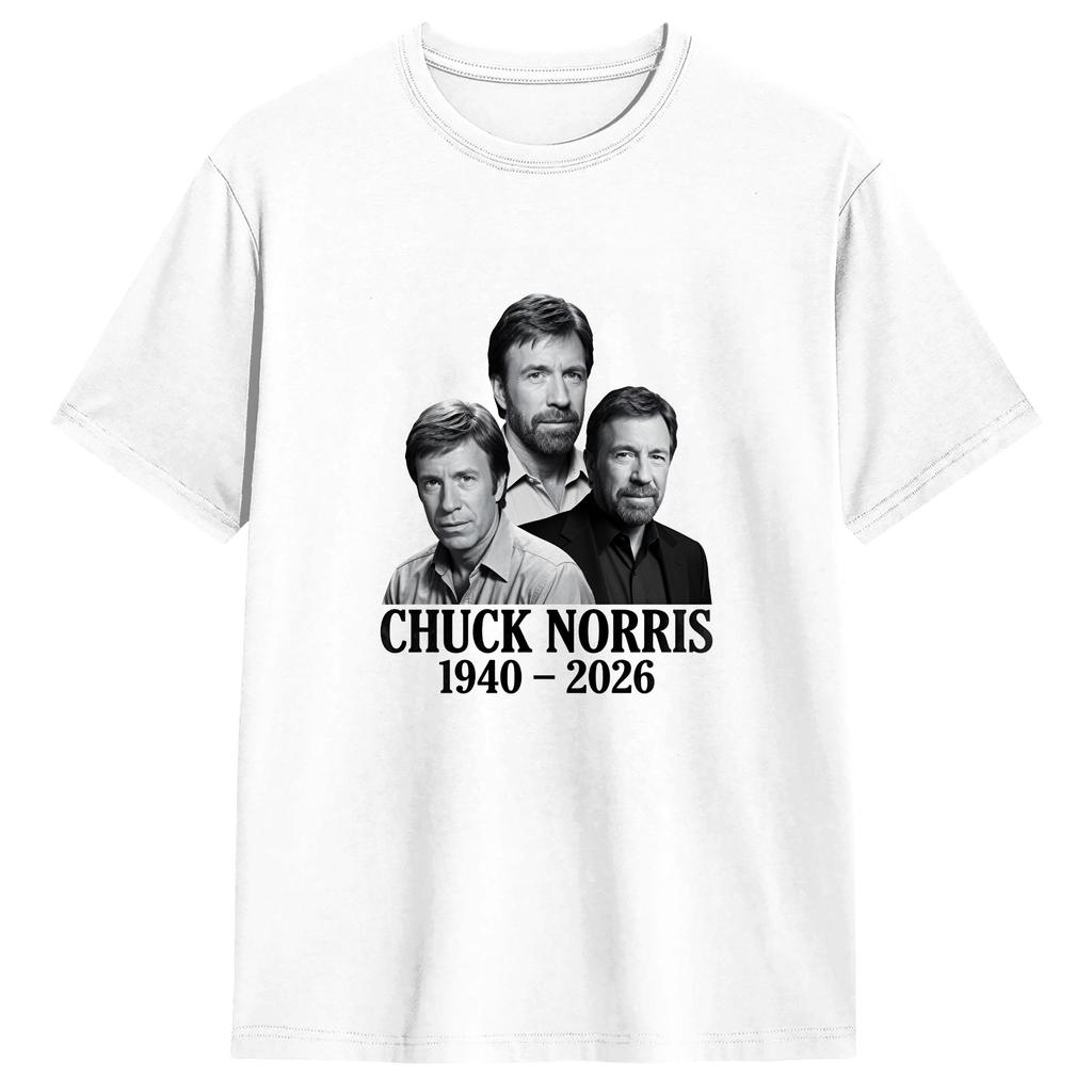 Unisex Women TShirt Chuck Norris T Shirts Harajuku  Beach Tee Shirt Y2K Basic Cotton Tops Plus Size