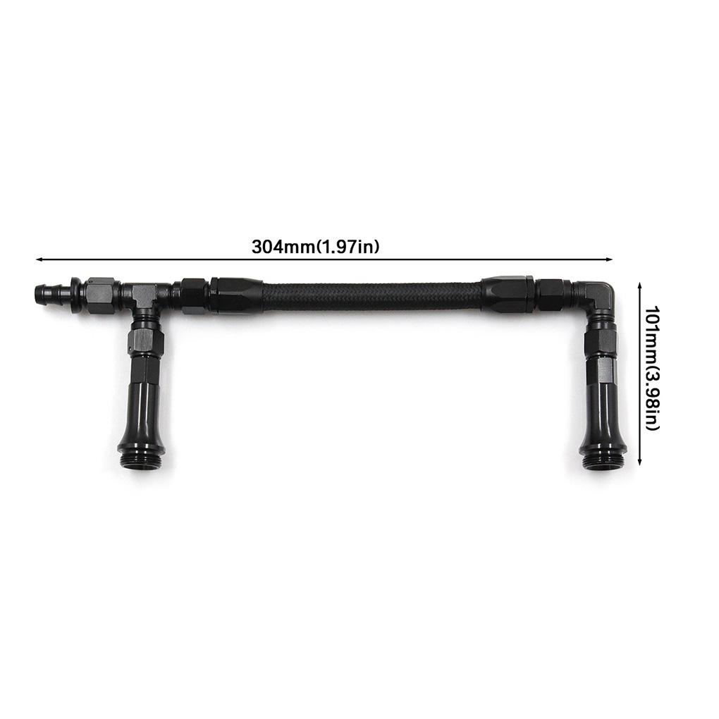 Braided AN6 Dual Feed Carb Fu-el Line Fu-el Line Aluminum Alloy Replacement For 4150 Holley Carburetor 7/8-20 Thread