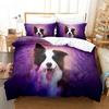 Purple Bedding Set Linens Duvet Cover Bed Quilt Pillow Case 3D Comforter Lavender Butterfly Double Full King Queen Twin Single