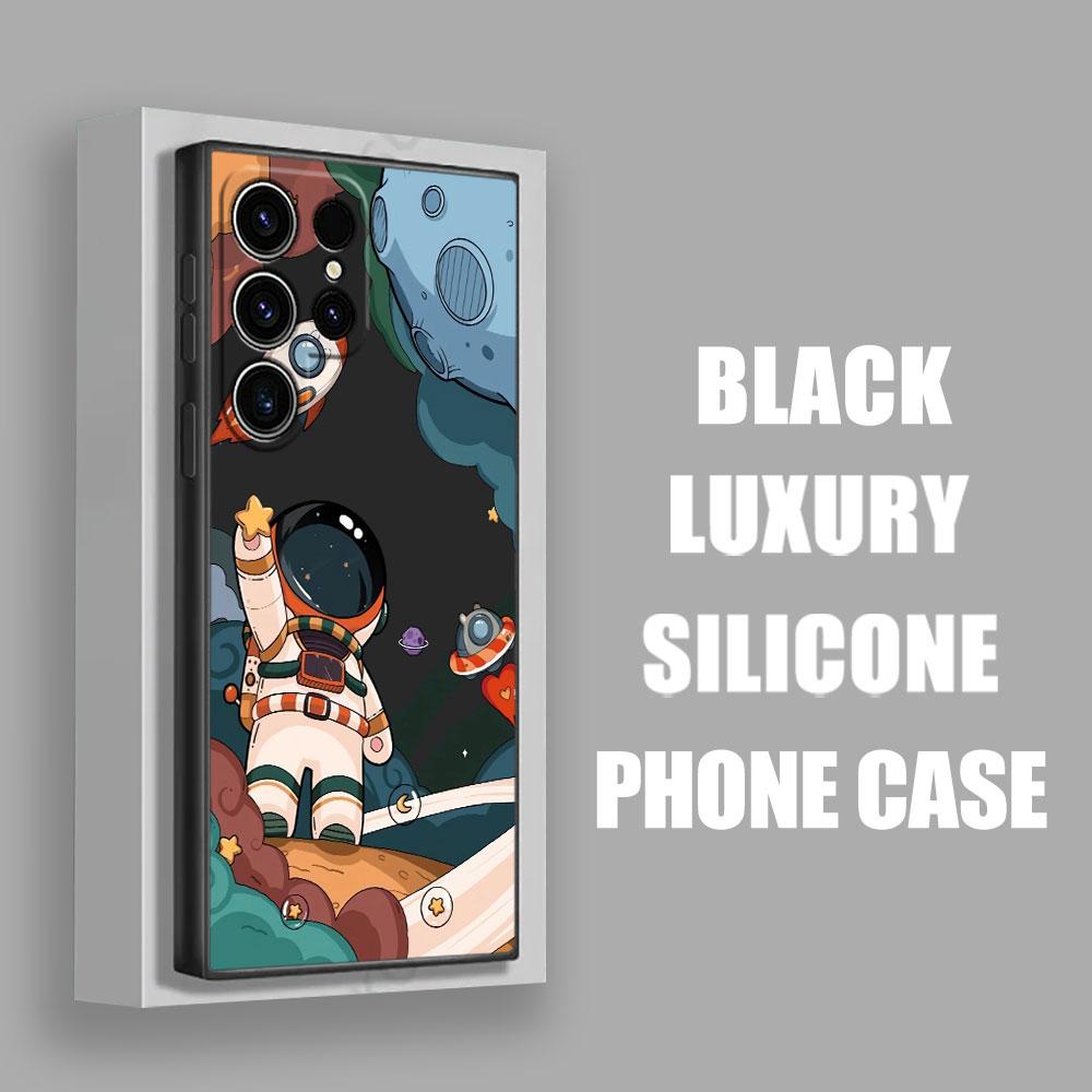 Retro Astronaut Rocket Phone Case For Samsung Galaxy S26 Ultra Cases S25 FE S24 S23 S21 Ultra S20 S24 FE S22 S26 Plus 5G Cover
