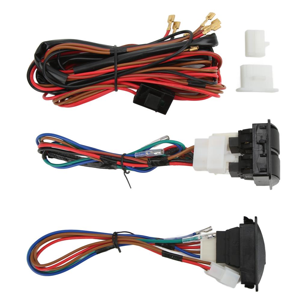 5 шт. Универсальный автомобильный электрический переключатель стеклоподъемника комплекты регуляторов с жгутом проводов для 2 дверей