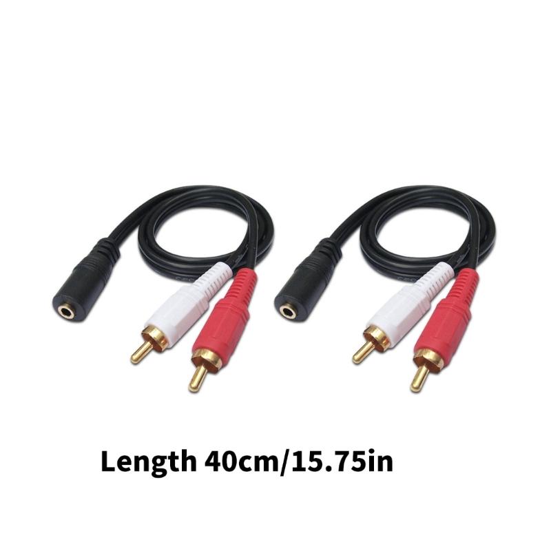 Кабель 2RCA на 3,5 мм AUX, Y-образный разветвитель-адаптер с 3,5 мм гнездом на 2RCA 2 штекера, стерео аудиокабель для планшетов