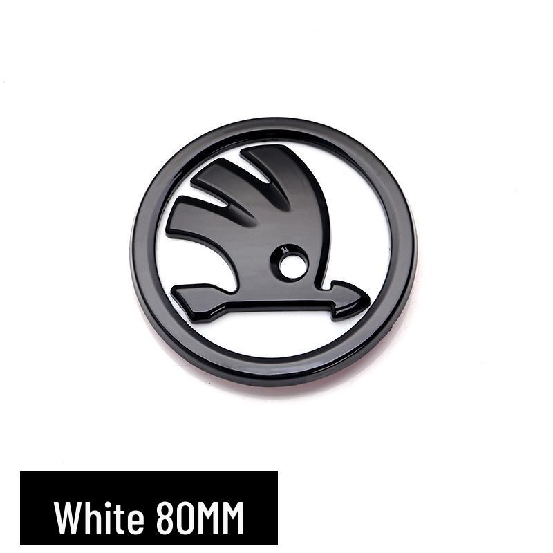 Совместимо со Skoda: Octavia, Fabia 80 мм Передние и задние черные эмблемы, 90 мм Задняя эмблема