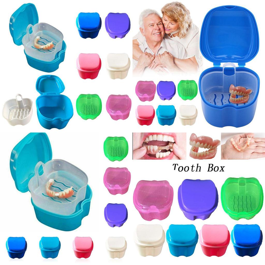 Коробка для ванночки для зубных протезов Прочное и удобное хранение