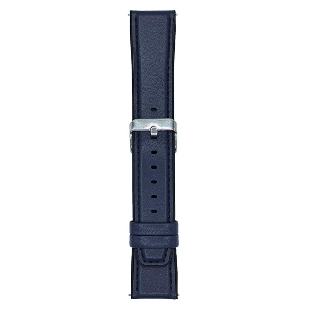 20mm Watch Band for Samsung Galaxy Watch7 44mm/40mm Flat End Napa Texture PU Covered Silicone Strap