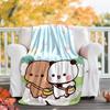 1pc Yier BuBu Bear1 Theme Blanket - Digital Print, Polyester, Cozy for All Seasons, Perfect for Outdoor, Camping, and Travel