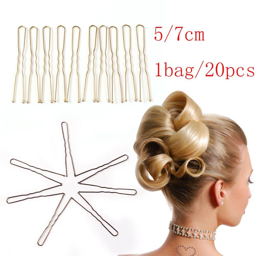 20PCS Gold Gifts Bridal Hairstyle Tool Alloy Waved Hair Pins U-shaped Hairclips Barrette