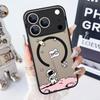 Магнитный чехол для телефона с милым рисунком астронавта для iPhone 17 15 16 Pro Max 14 13 Pro 17 Для Magsafe Беспроводная зарядка Мягкий край