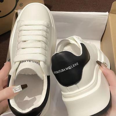 Туфли Muffin Little White на толстой подошве, женские кроссовки для кроссовок, весенняя новинка, повседневная спортивная обувь Niche Design