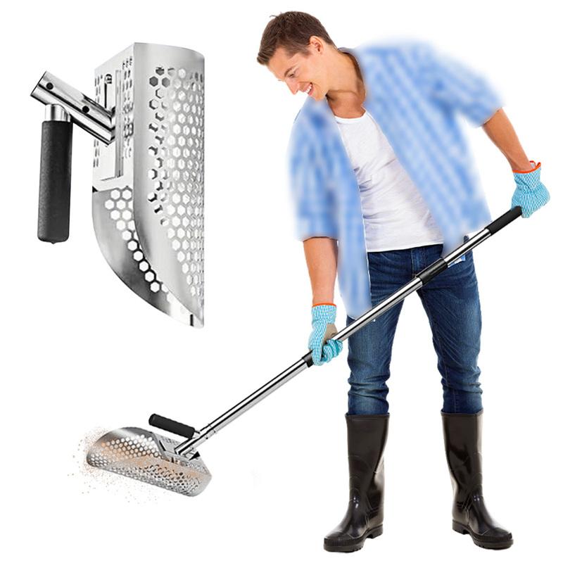 Совок для песка из нержавеющей стали, совок для металлоискателя, многофункциональная лопата-сито для песка, лопата для быстрой просевки для подводного использования, для заднего двора