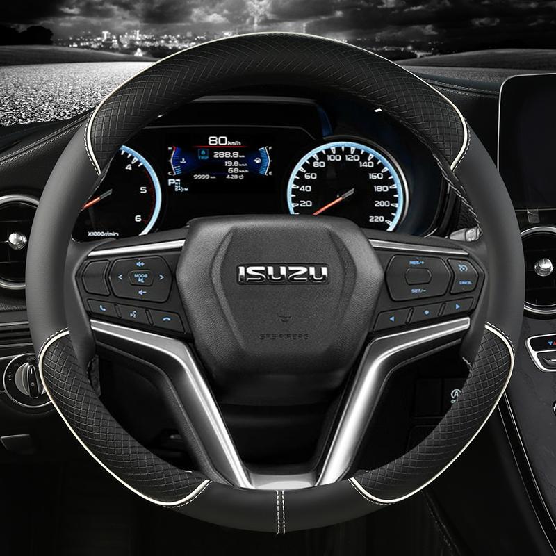 Для Isuzu D-MAX 2013-2018 mu-X 2013-2018 D-Max MU-X III 2020- 2023 Автомобильный чехол на руль из ПУ-кожи Автоаксессуары